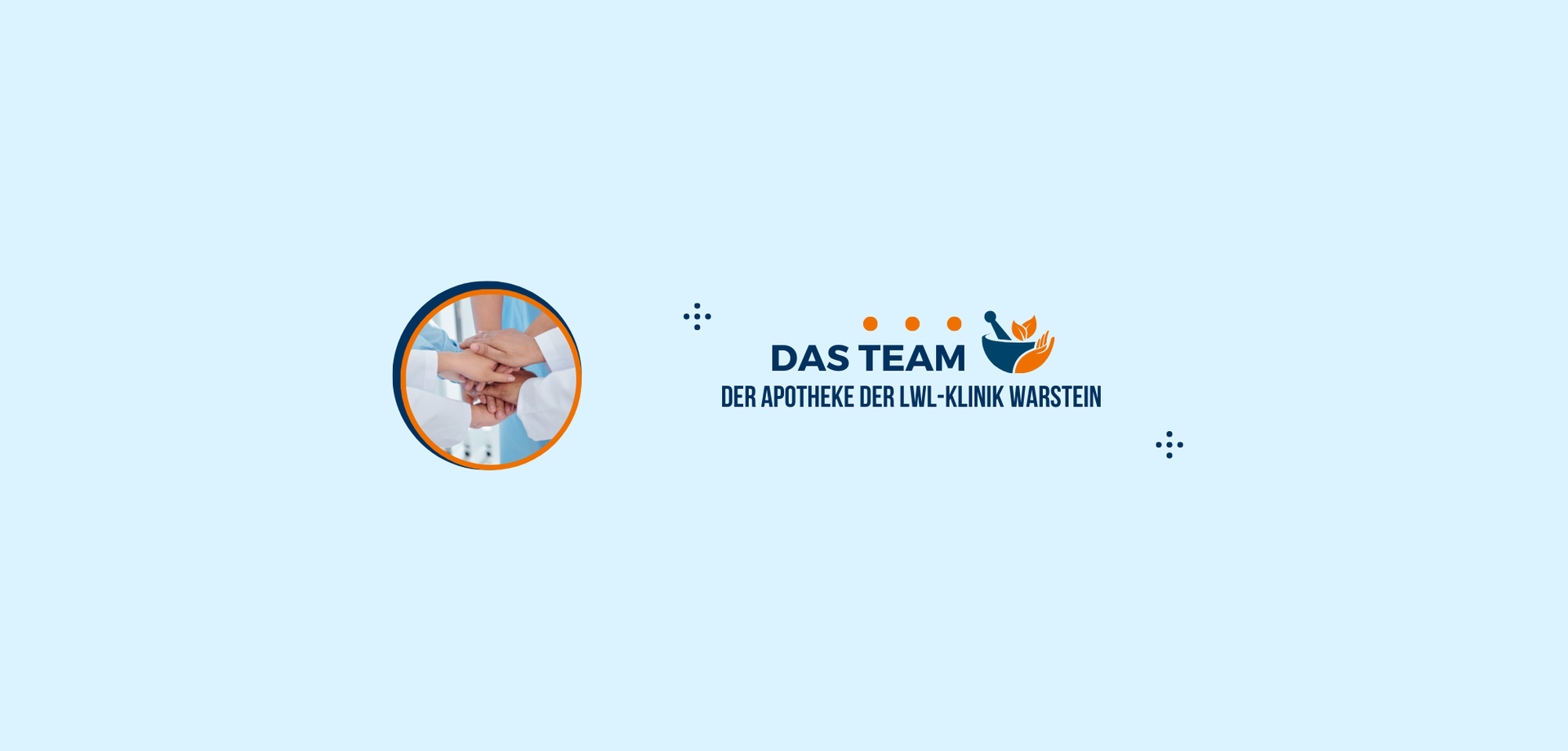 Hände, die aufeinander liegen.